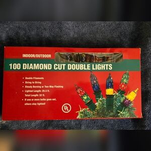 Vintage Christmas lights. Double lights. New-old stock.